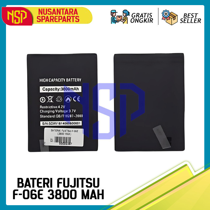 BATERAI FUJITSU F - 06E 3800 MAH
