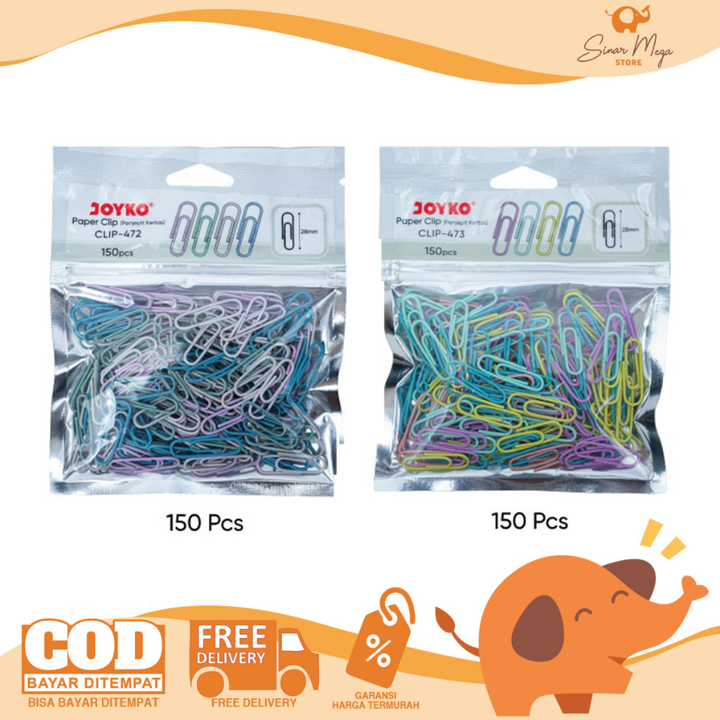 

Joyko Paper Clip Color 472 - 473 / Penjepit Kertas Klip Warna Warni
