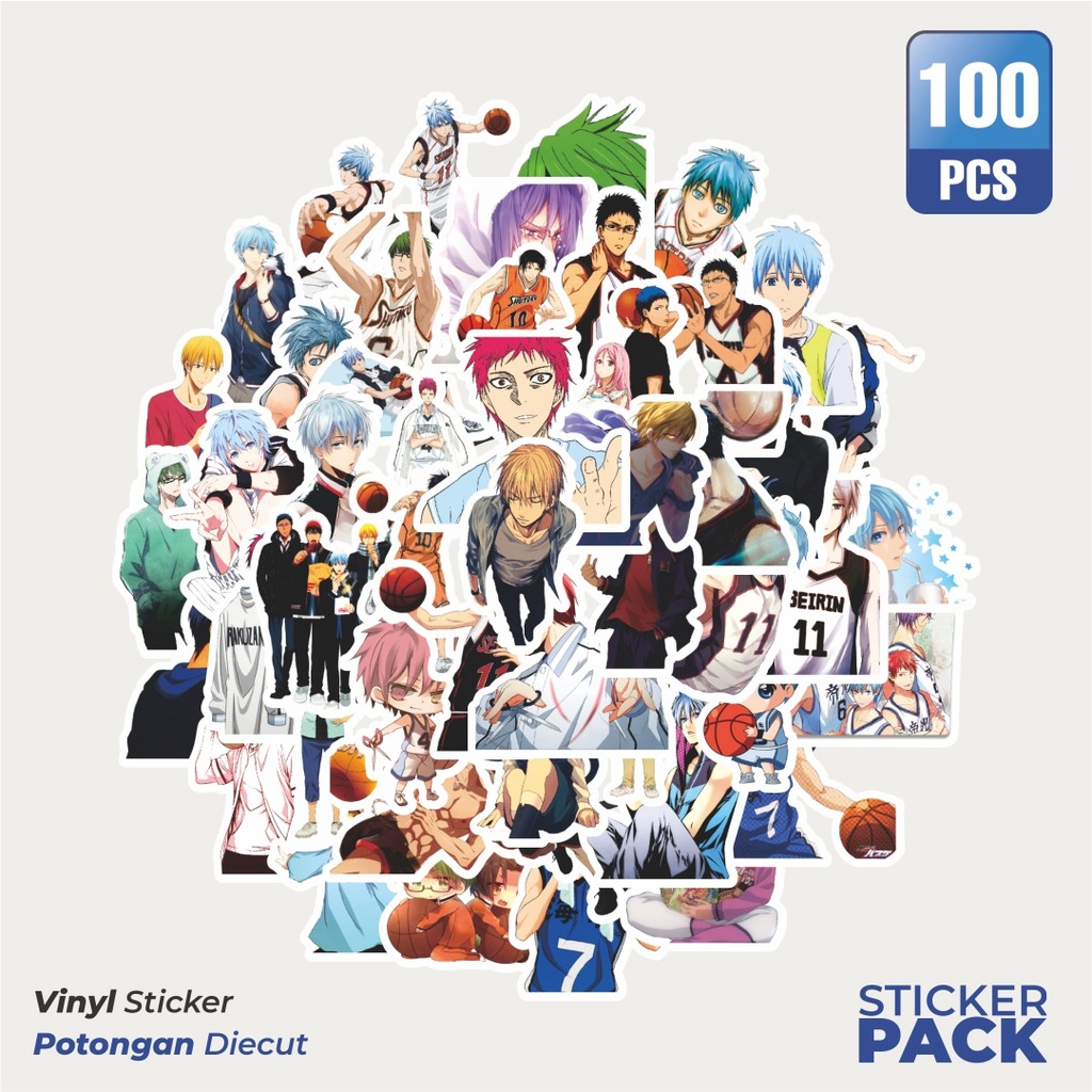 

Super Hemat! 100 PCS Stiker Anime Series Kuroko's Basketba Character Mix 2 Dekorasi Lucu Kreatif untuk Notebook, Skateboard, HP