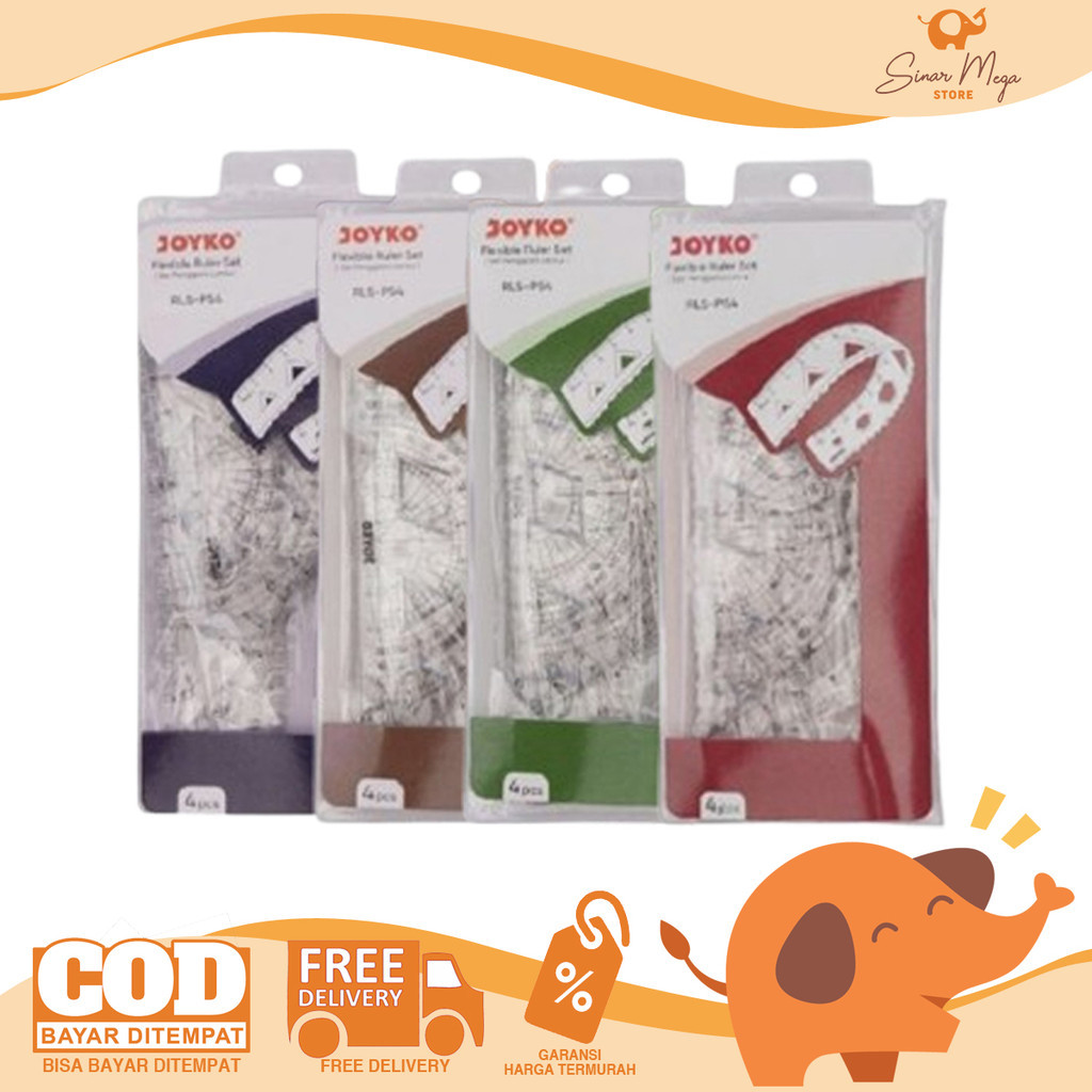 

Joyko Ruler Set RL-PS4 Paket Penggaris Fleksibel 15 cm / Garisan Lentur Isi 4