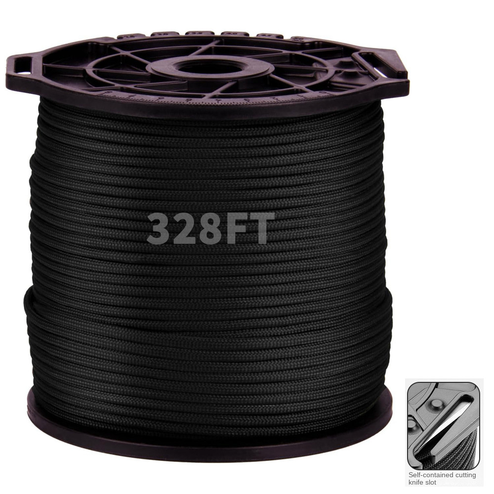 

650 Paracord 9 Strand 4mm Parachute Rope With Multifunctional spool reel For DIY Making Lanyard Bracelet Dog Collar Tent Rope