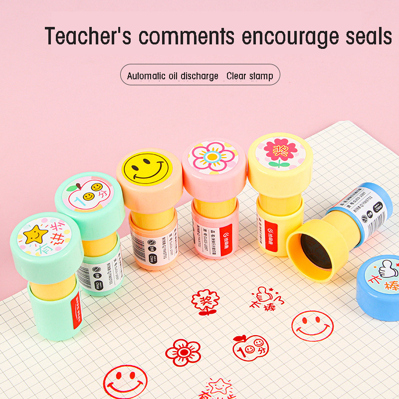 

Children's Reward Stamp Kindergarten Teachers Encourage Stamp Cartoon Cute Student Praise Stamp Drawing Album Decoration Stamp