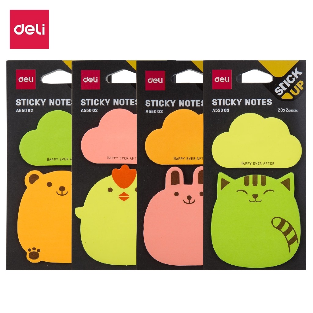 

Deli Memo tempel Fancy Sticky Notes 76×76mm 3'' EA55002
