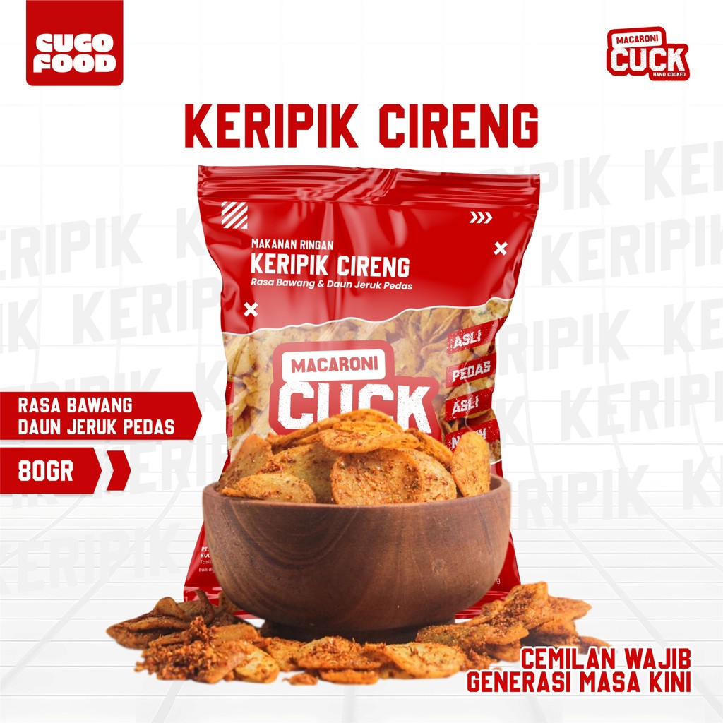 

Macaroni Cuck Moring Kripik Cireng Pedas Daun Jeruk Kemasan Reguler 80gr