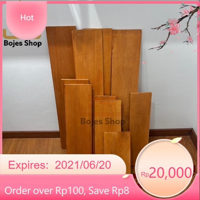 Papan kayu ambalan solid sudah finising lebar 20cm kayu ambalan rak dinding - 20cmx50cm mcw11