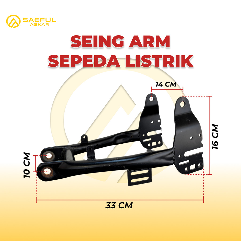 Swing Arm Sepeda Listrik – Dudukan Roda & Shock