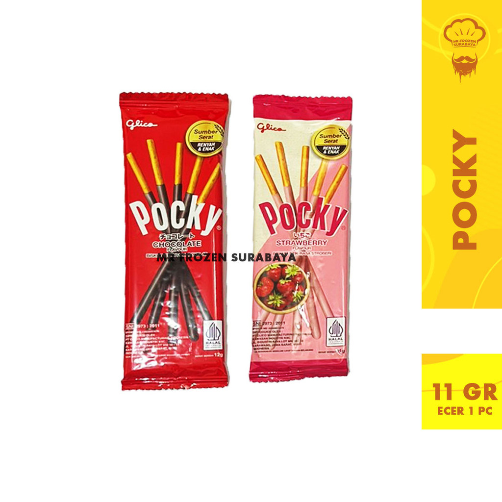 

Mini Pocky 11gr Ecer 1 pcs Biskuit Bersalut Coklat