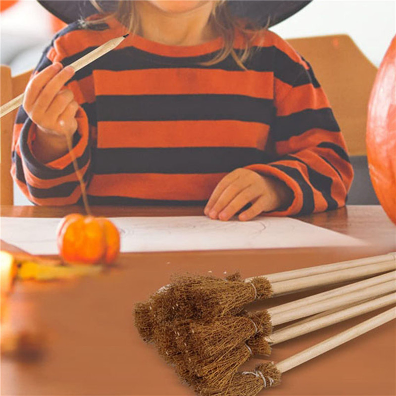

BNVN-42PCS Witch Broom Stick Pencils Halloween Wizard Wand Pencils For Theme Party Gift Goodie Bag Fillers