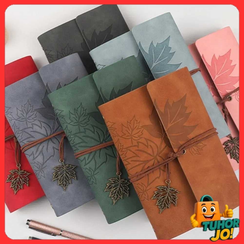 

Toddi Buku Catatan Harian Binder Kulit Retro Maple Leaf - LD-A1