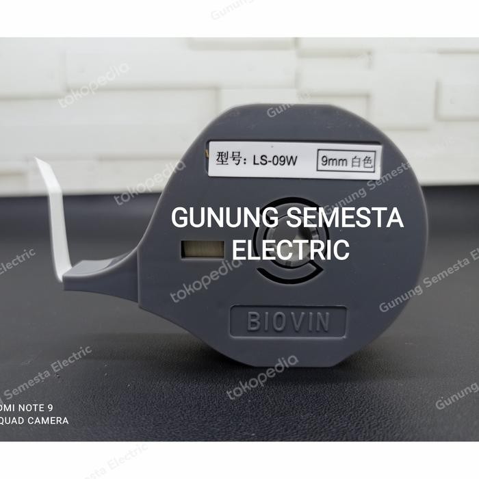 

LABEL MESIN PRINTING MARKER TUBE LS-09W PUTIH BIOVIN