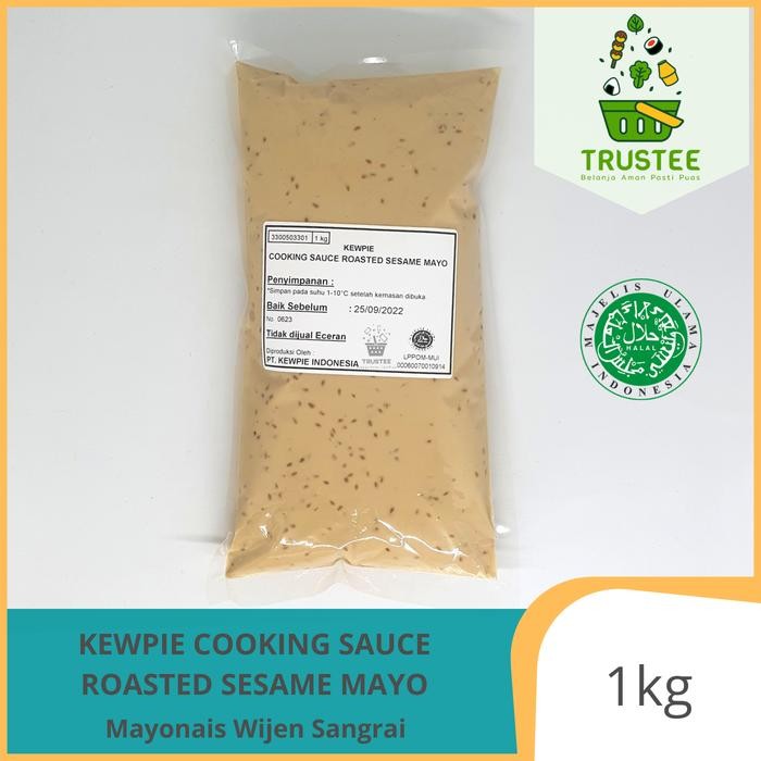 

Kewpie Cooking Sauce Roasted Sesame Mayo / Saus Mayonnaise Wijen Sangrai HALAL 1kg