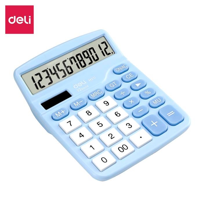 

BEST~[Terlaris] AKKY02 Deli Kalkulator Meja Desktop Calculator Layar 12Digit Warna Lucu EM221 - Biru