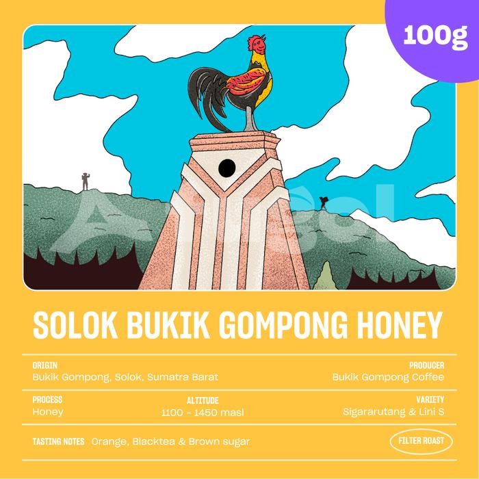 

Kopi Arabika SOLOK BUKIK GOMPONG HONEY (100 gram) Natural ( Biji / Bubuk ) - Biji