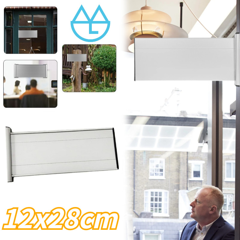 

12x28cm Papan Nama Sliding Bahan Logam Tempat Papan