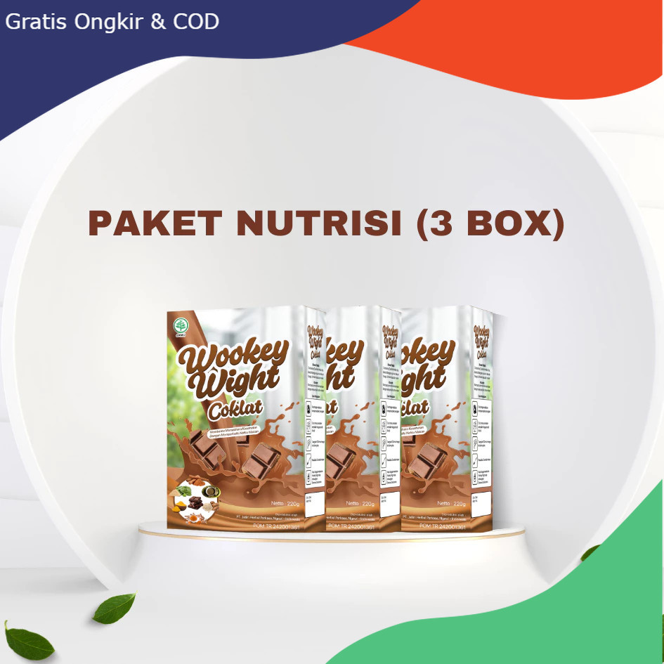 

PAKET 3 BOX Wookey Weight - Susu Penambah Nafsu Makan Dan Penggemuk Badan Rasa Coklat