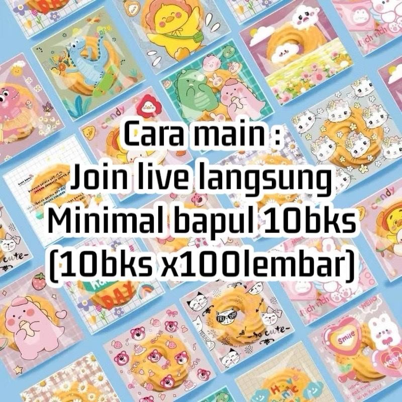 

Paket Plastik karakter khusus live minimal bapul 1000 lembar