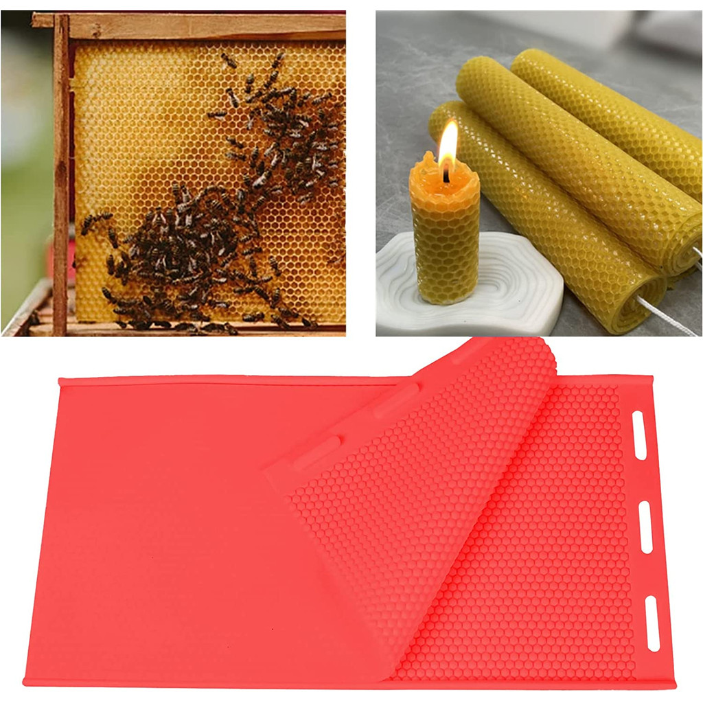 

Silicon Flexible Beehive Wax Machine Foundation Sheets Mold Beeswax Foundation Press Mould Beekeeping for Beekeeper Candle