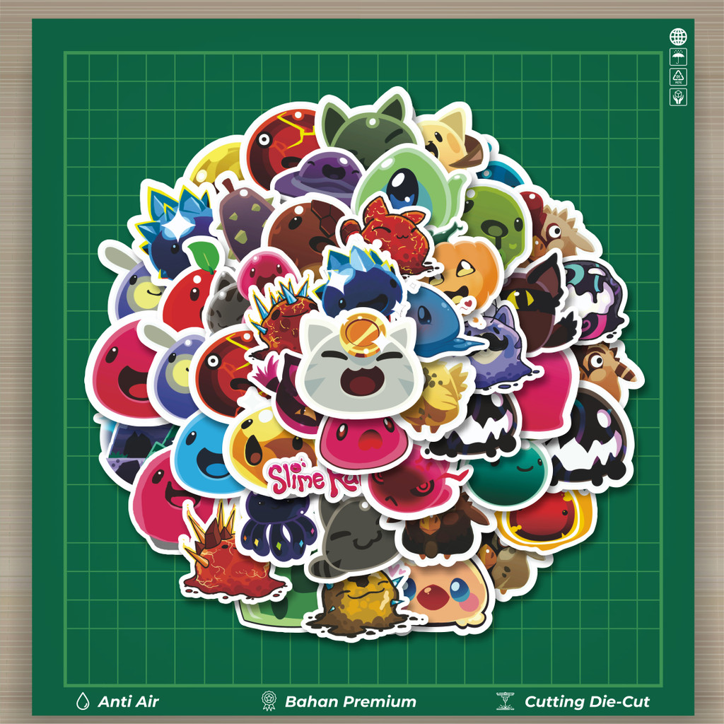 

HOT 50 PCS STIKER Game Series Slime Rencher Character Mix Fashion Cars Decal Dingin Kartu Album Custom Vinyl Anti Air- Sticker Aesthetic Buku Journal Koper Casing HP Tablet Laptop Helm Motor Botol Minum