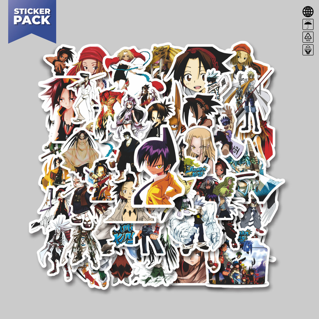 

[100PCS]Stiker Pack Stiker Anime Series Shaman King Character Mix 1 Aesthetic Vinyl Anti Air Dekorasi Sticker Laptop Buku Journal Koper Helm Casing HP Gitar Helm Skateboard