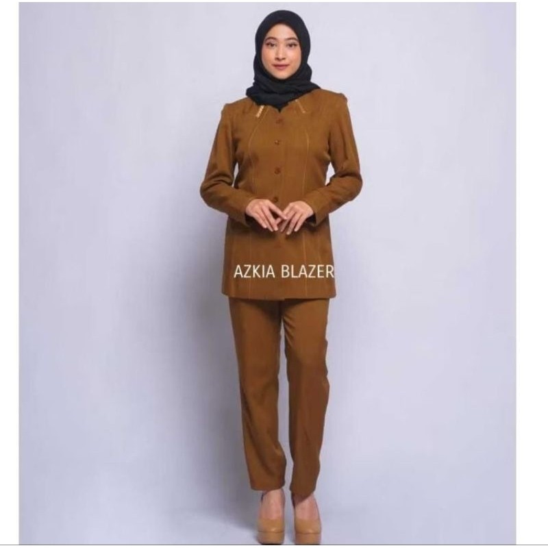 PROMO Baju Seragam Pemda Pns Wanita Size S-5L Setelan Rok Span dan Celana Panjang