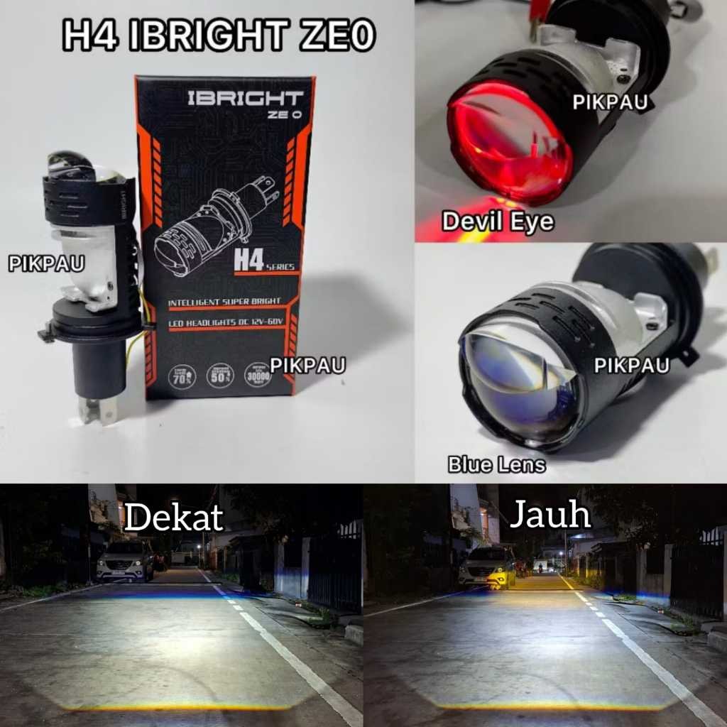 DROG.SHOP IBRIGHT ZE0 - Lampu Utama H4 Projector Laser