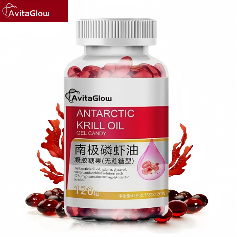 ORIGINAL AvitaGlow Minyak Krill Antartika Astaxanthin Kapsul Astaxanthin untuk Peningkatan