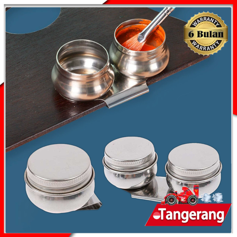 

Oil Paint Pot Stainless Steel Drum Painting Palette Oil Paint