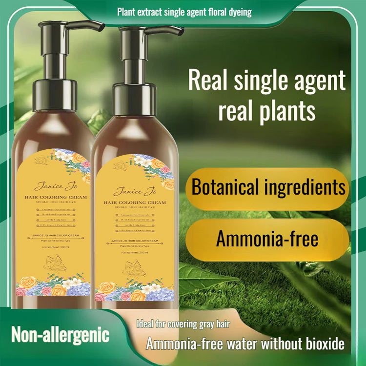 Glutalux Hair Dye Shampoo Organic 300ml Herbal Hair Dye Treatment Hair Color Shampoo Gray Coverage