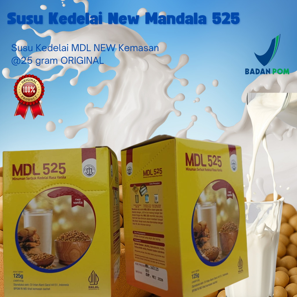 

Mandala 525 new minuman kacang original 125g – kemasan isi 5 set | serbuk tradisional sehat | gula darah stabil & aman untuk diabetes | cod