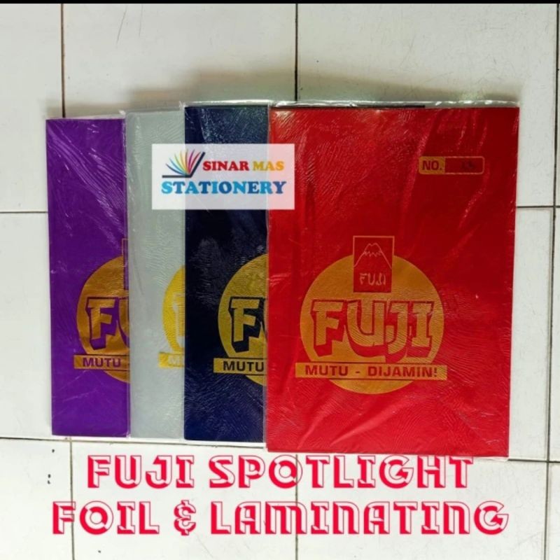 

Kertas Cover Jilid Foil Fuji Sakura / Kertas Fuji Spotlight Foil dan Laminating