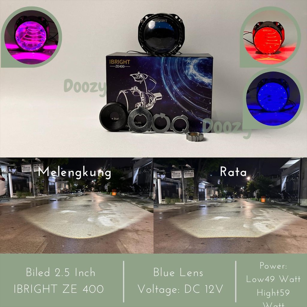 IBRIGHT ZE400 Biled 2,5 Inch Cahaya 2 Mode