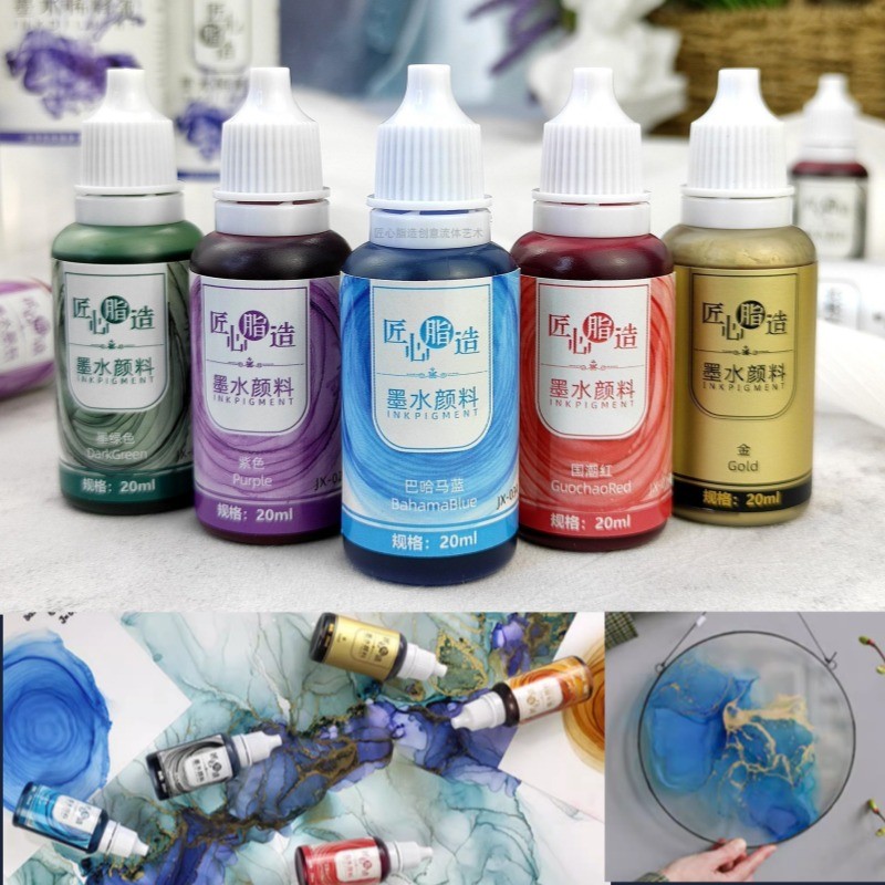 

10ml Alcohol Ink Pigment Water-based Acrylic Color Ink Ceramic/glass Fluid Painting Creation Art Decoration Special Pigment