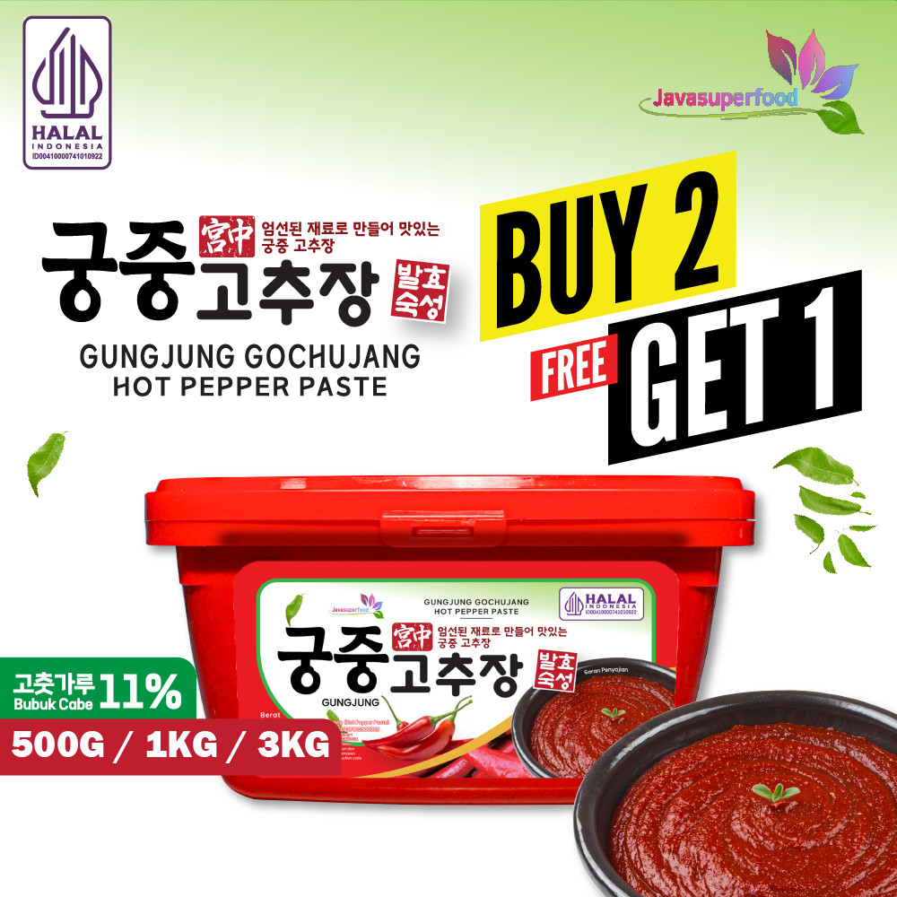 

(PROMO BUY 2 GET 1) HALAL GUNGJUNG GOCHUJANG HOT PEPPER TASTE / PASTA CABAI PEDAS KOREA terlaris