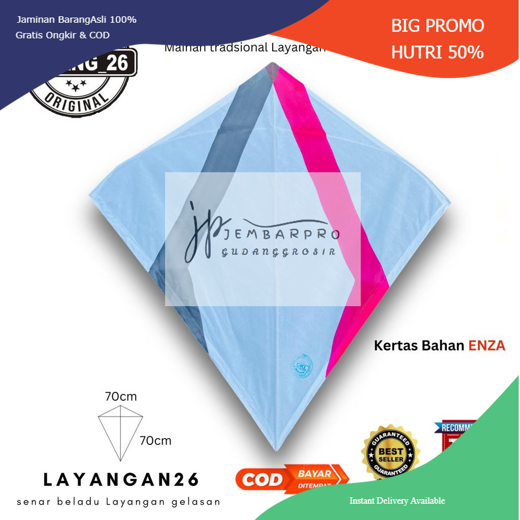 DAPAT 20 PCS LAYANGAN CKL GOMBRES SUPER BAHAN KERTAS ENZA GROSIR LAYANGAN26
