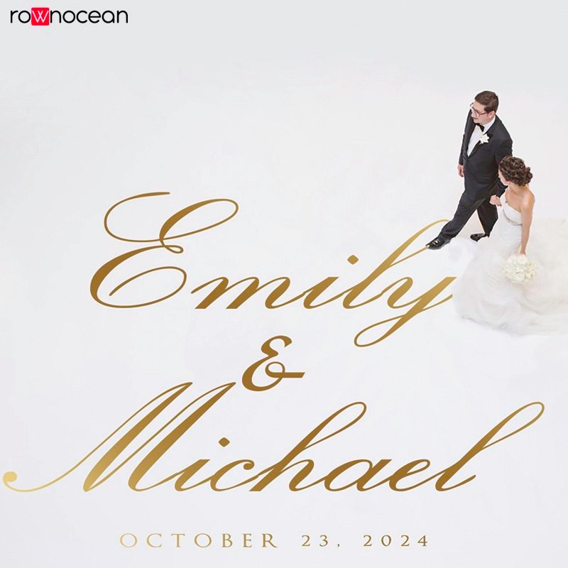 

Wedding Dance Floor Decal, Monogram Vinyl Sticker, Removable Custom Personalized Wedding Decor, Aisle Runner Decor WE38