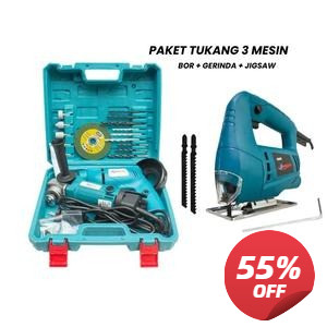 Paket ( 2 ) Item MIKAYO Mesin Bor & Gerinda Set + MIKAYO Jig Saw ZX2902