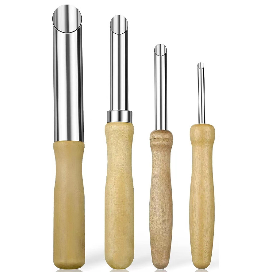 

4Pcs DIY Molding Engrave Cutter Shape Carve Sculpture Modelling Cut Pottery Punch Hole Clay Ceramic Tool Wax Model Sludge Sculpt