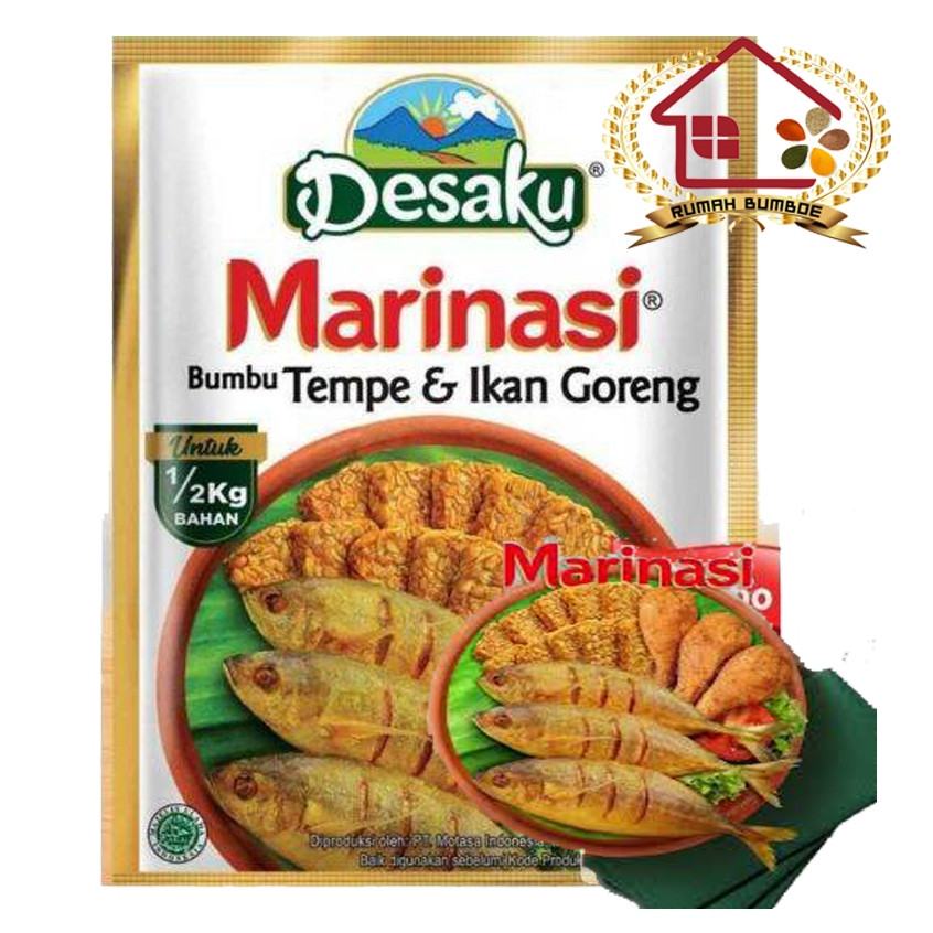 

[COD] (12 sachet x 15 gr) DESAKU Marinasi Bumbu Tempe dan Ikan Goreng Renceng