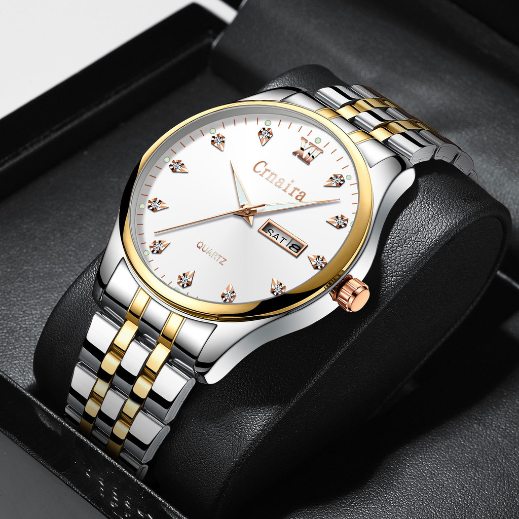 

Jam Tangan Pria Baru Tahan Air Jam Kuarsa Luminous Tahan Air Kalender Ganda Gaya Panas