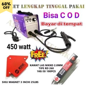 LAKONI PAKET LENGKAP Mesin Las Lakoni Mesin Las Inverter Lakoni 450watt Basic 124ix BONUS Kawat Las 
