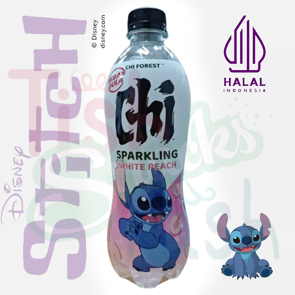

Chi Forest Sparkling Water Bebas Gula White Peach 480 ml Disney Stitch Edition