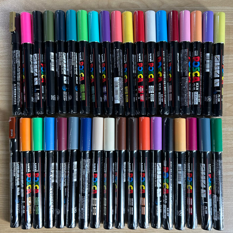 

1PCS Uni Posca PC-3M Paint Marker Pen 45 Colors Art Painting 0.9-1.3mm Fine Point Marking Drawing Graffiti Pens Acrylic