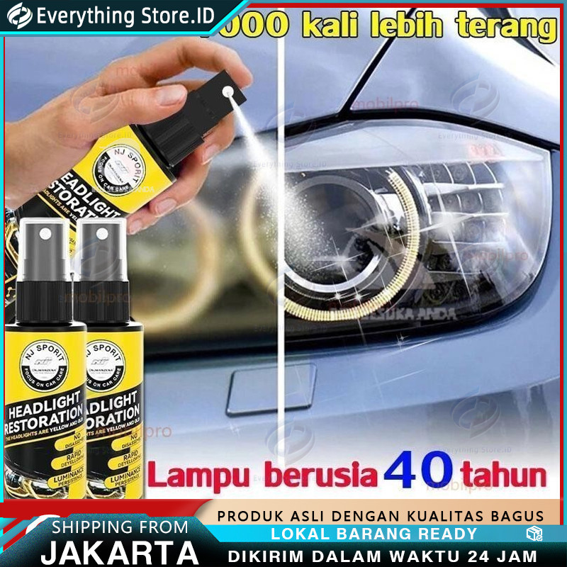 Headlight Restored / Pengkilap Mika Lampu / Headlamp Polish/Pembersih Kaca Lampu Mobil Kusam / Headl