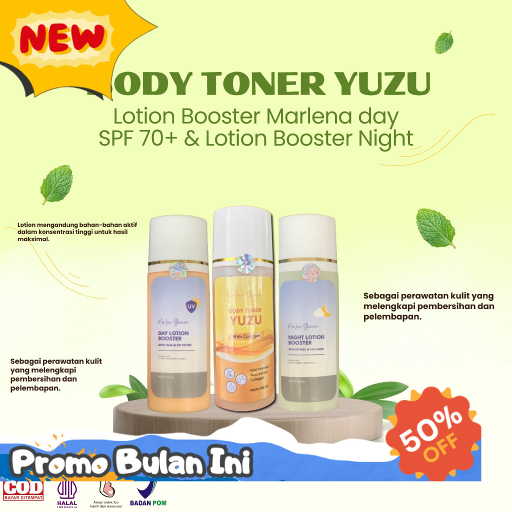 READYY ⁠Lotion Booster Marlena day SPF 70+ & Lotion Booster Night + Body Toner Yuzu Lime MARLENA