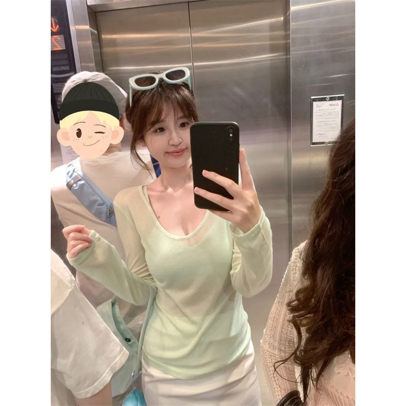 [ COD✅]JelitaCeria Temperamen setelan romantis blus lengan panjang, rompi suspender tipis, satu set 