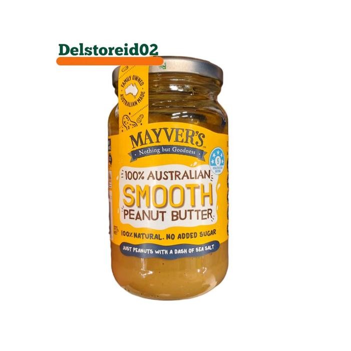 

Mayver's 100% australian smooth peanut butter no added sugar 375gr