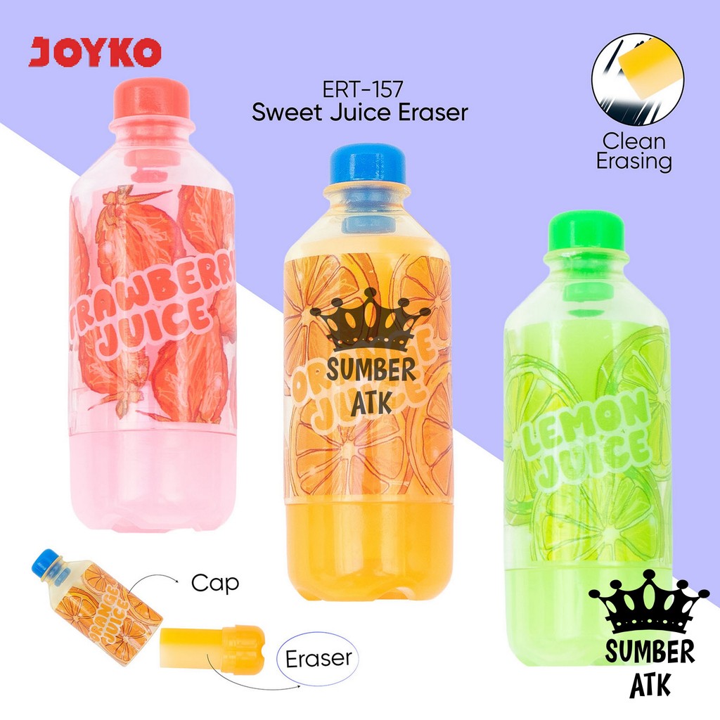 

Penghapus JOYKO Eraser ERT-157 Sweet Juice Bentuk Botol Lucu