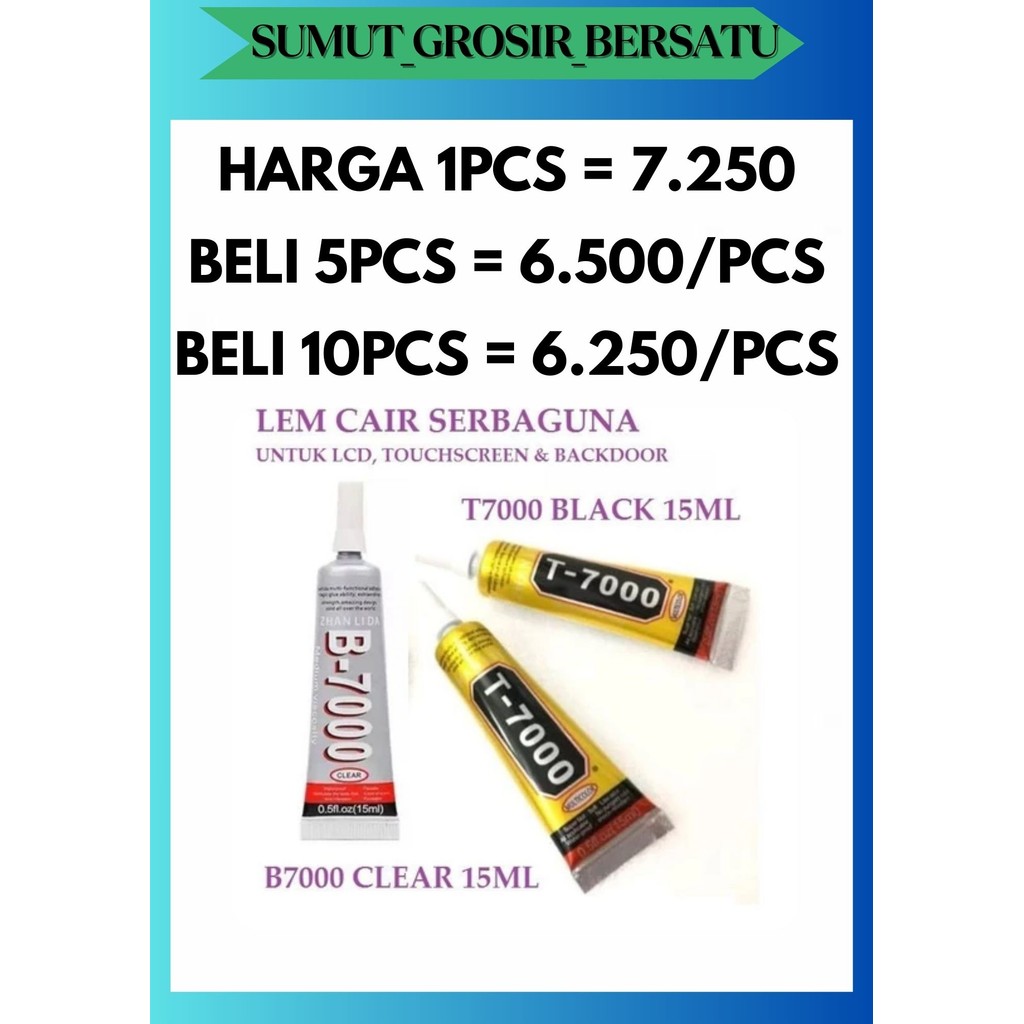 

SGB LEM LCD B7000 T7000 / LEM SERBAGUNA B-7000 T-7000 15 ML HITAM BENING SUPERGLUE