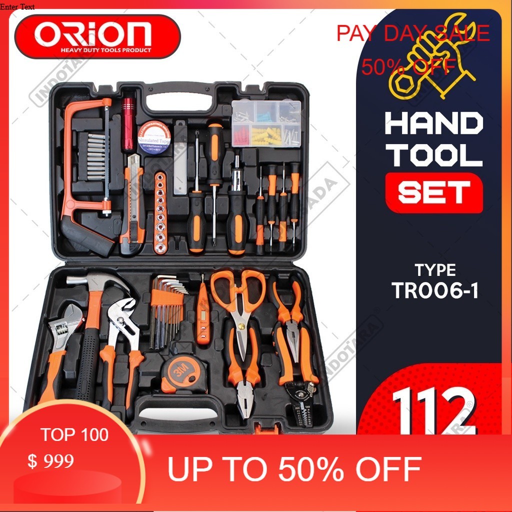 Hand Toolset  Tool Kit Set  Toolkit Toolbox Orion - TR006-1