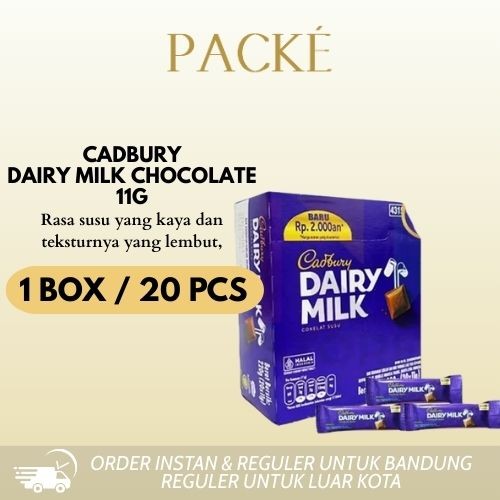 

Cadbury Dairy Milk Lup / Coklat Susu / Chocolate / Import Australia / Milk Chocolate Kemasan 11g 1 BOX/20PCS